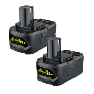 18V Ryobi Battery Replacement | P108 8.0Ah Li-ion Battery 2-Pack