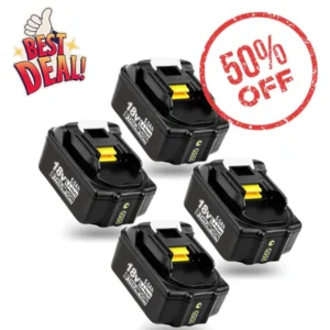 Makita 18V Battery Replacement | BL1850B 5.0Ah Li-ion Batteries – 4 Pack