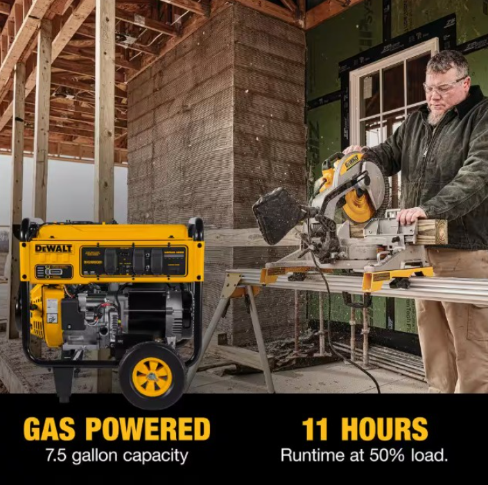 DEWALT 10000 / 8000-Watt Electric Start Gas Powered Portable Generator w/Idle Control, GFCI Outlets - Factory Reconditioned - Image 5