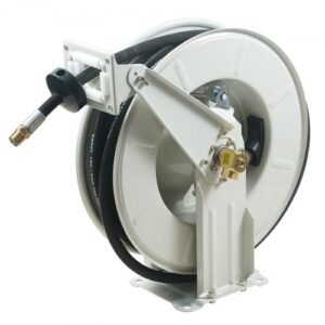 VEVOR 1/2″ x 50′ Fuel Hose Reel: Retractable, Heavy-Duty, 2300 PSI