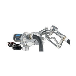 GPI M-150S-EM 12V 15 GPM Fuel Transfer Pump w/Manual Nozzle, 10 ft. hose