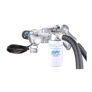 GPI M-180S-ML 12V 18 GPM Fuel Transfer Pump w/Filter, Manual Shut-off Nozzle