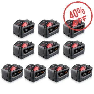 Milwaukee M18 12Ah Battery Replacement (10-Pack) – Extended Runtime
