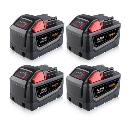 Milwaukee M18 12Ah Battery Replacement - 4 Pack | Extended Runtime