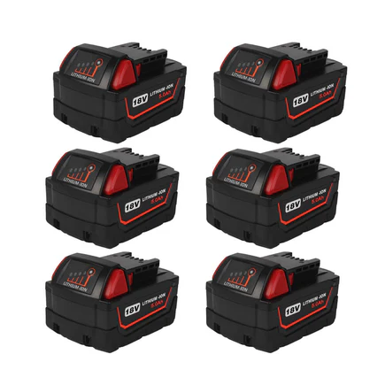 Milwaukee M18 18V 5.0Ah Battery Pack - 6 Pack | High Output