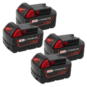 Milwaukee M18 8.0Ah Battery Replacement (4-Pack) | Extended Runtime