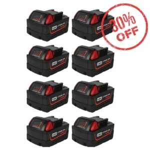 Milwaukee M18 18V 9.0Ah Battery Replacement (8-Pack) – High Capacity
