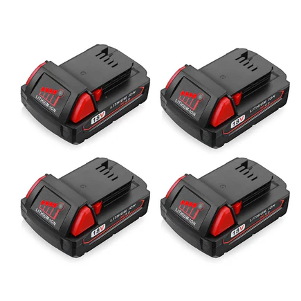 Milwaukee M18 3.0Ah Battery Replacement | High-Performance Li-Ion 4-Pack