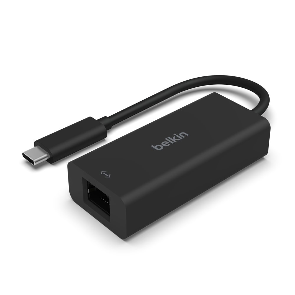 Belkin Connect USB-C to 2.5 Gb Ethernet Adapter - High-Speed Network for Laptops & Tablets