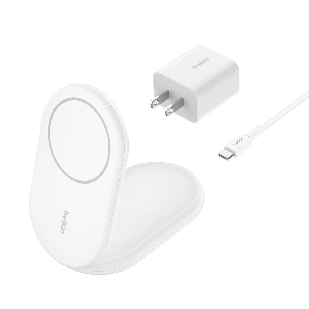 Belkin BoostCharge Magnetic Foldable Wireless Charger with Qi2 15W - White