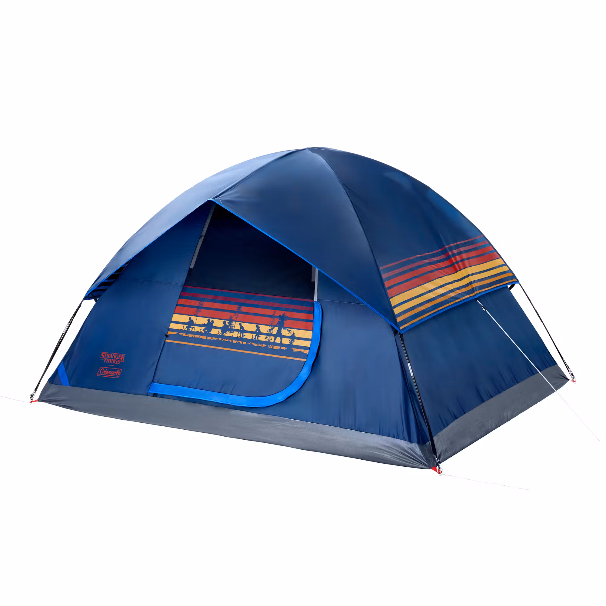 Coleman Stranger Things™ 4-Person Dome Tent - Blue Stripe | 9x7 ft
