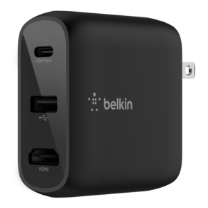 Belkin Connect 46.5W Power Hub – Fast Charging & Surge Protection, Black