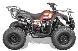 Rider 9 125cc Atv Burgundy