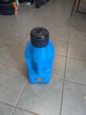 Lt. Blue Fuel Jug 2.5 Gallon W/HOSE