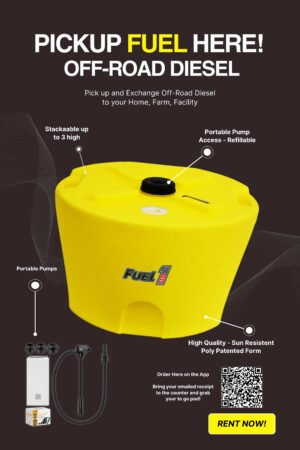 Diesel Pod Daily Rental – 20 Gallon Ready to Go – Full – Pod Pickup and Return – Off Road Diesel